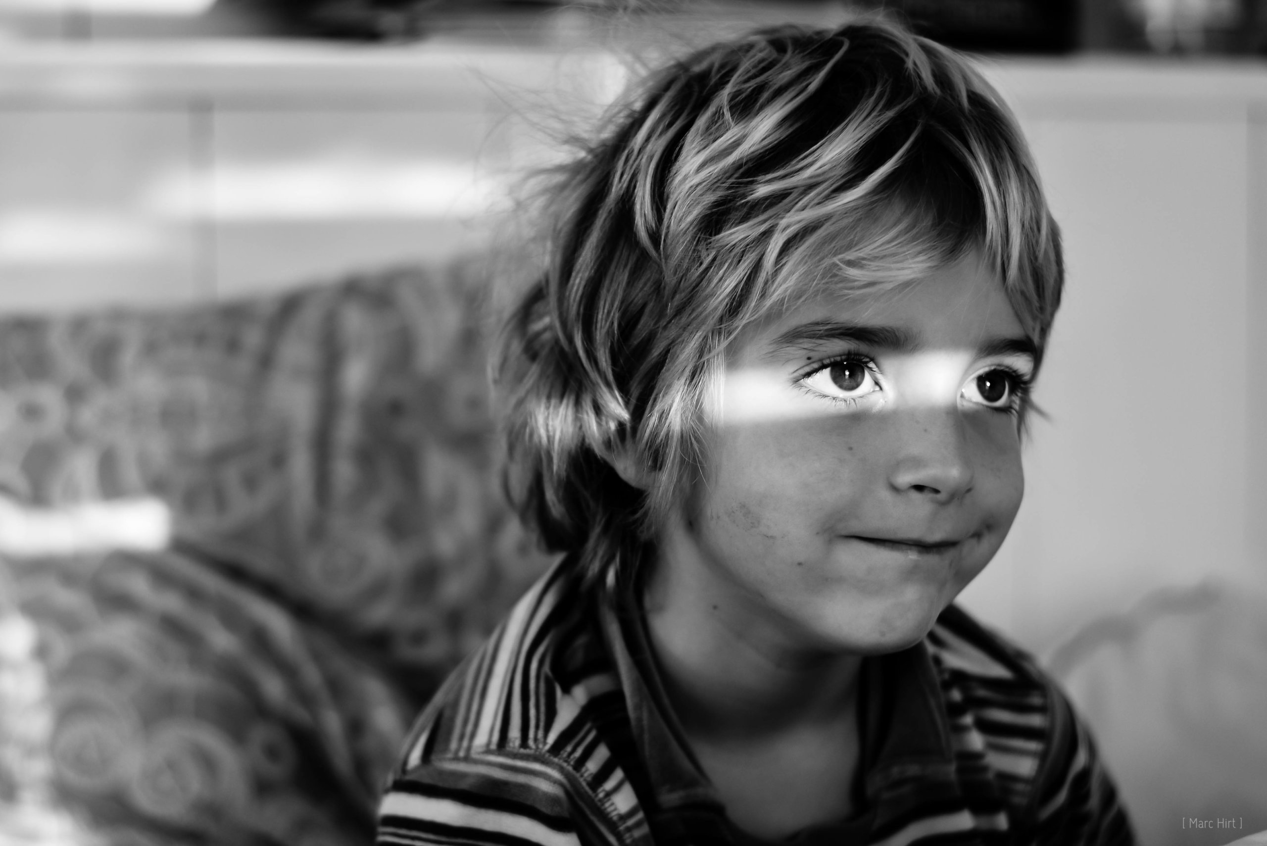 télio portrait noir et blanc enfant