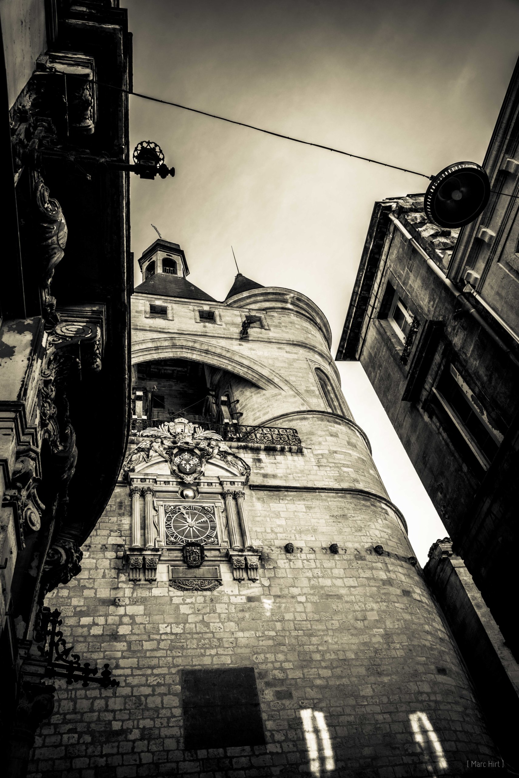 bordeaux en noir et blanc