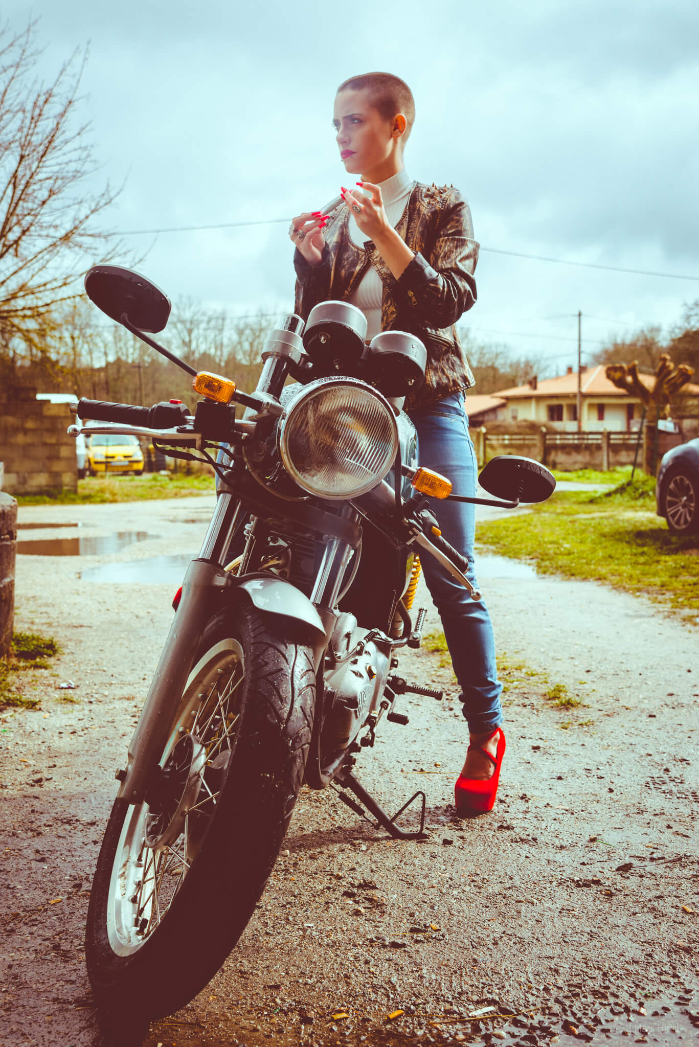 shooting avec amandine, garage