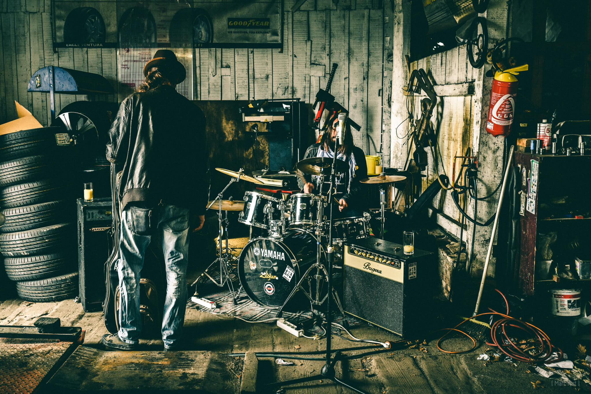 shooting avec amandine, garage