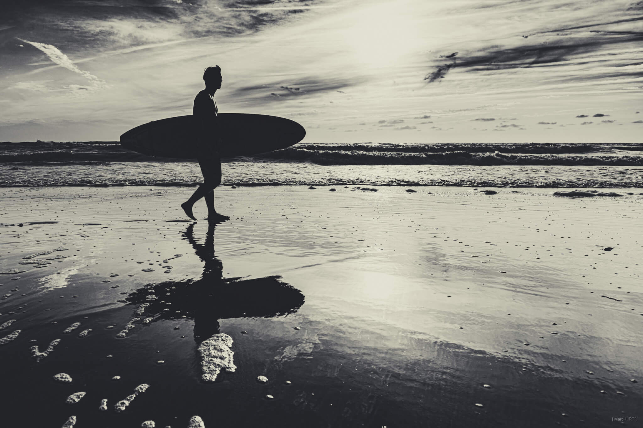 Série seventies avec ange, océan atlantique, montalivet, plage ©Marc HIRT